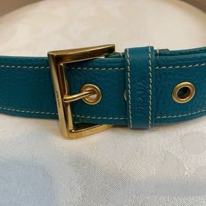 Prada Belt Turquoise Size 80 Lightly Used 🖤💋🖤💋